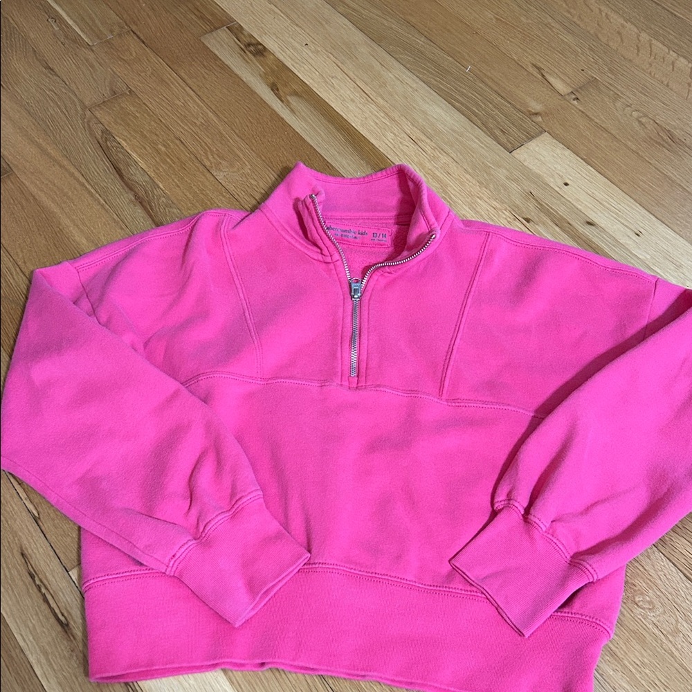 Abercrombie Kids Pink Quarter Zip Sweatshirt